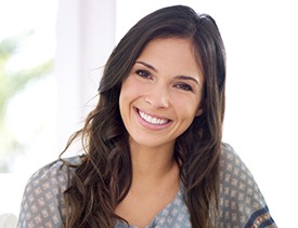 Smiling woman following teeth whitening