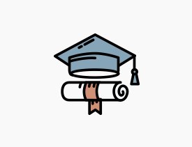 Animated graduation cap icon