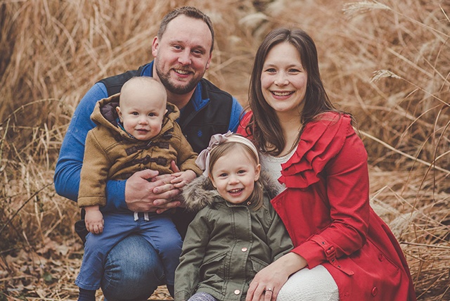 Head shot of Dr. Knutzen and his family
