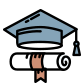 Animated graduation cap icon