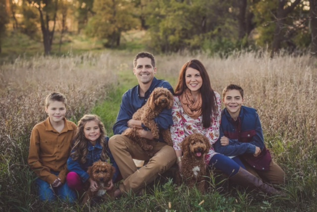 Head shot of Dr. Knutzen and his family