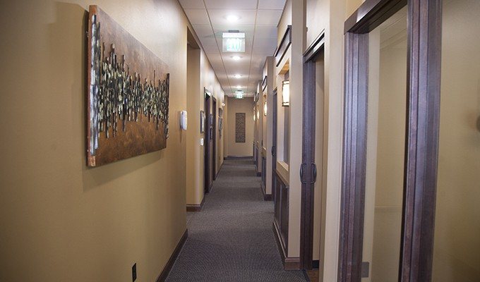 Hallway leading to patient tretment rooms