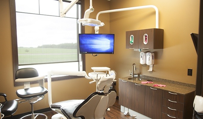 High tech dental exam room with a view